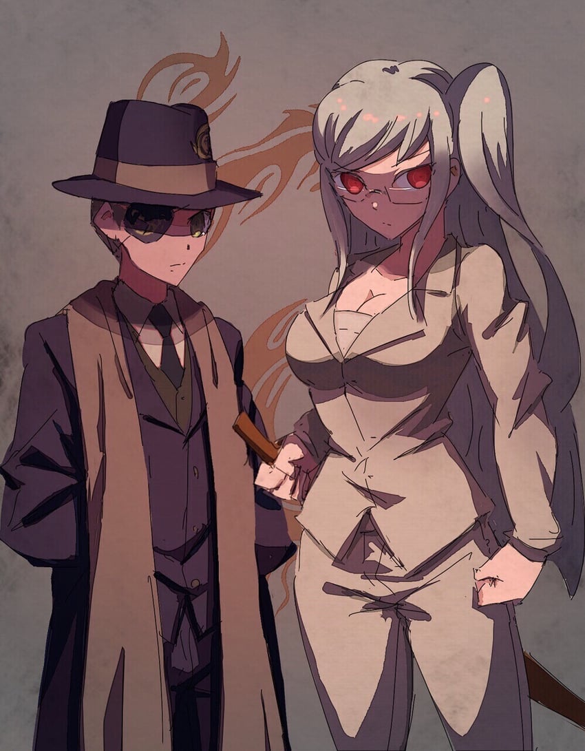pekoyama peko and kuzuryu fuyuhiko (danganronpa and 2 more) drawn by qosic