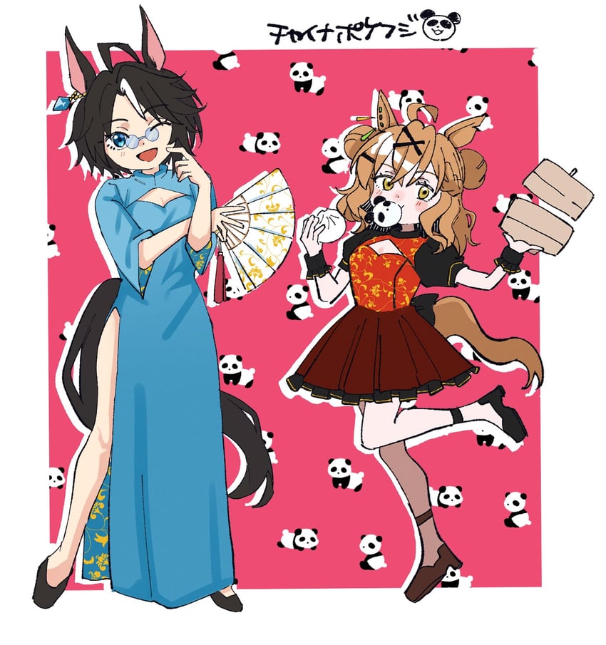 jungle pocket and fuji kiseki (umamusume) drawn by pore_(uwuifx927171)