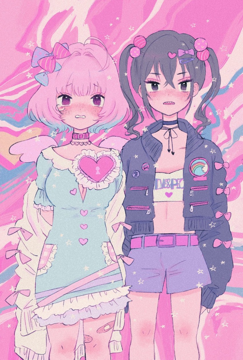 yumemi riamu and sunazuka akira (idolmaster and 1 more) drawn by maumauma_mau