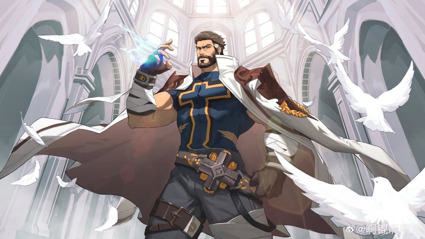 male priest and monk (dungeon and fighter and 1 more) drawn by akunaakun_(kunkun586586)