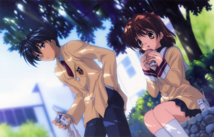 furukawa nagisa and okazaki tomoya (clannad) drawn by ikeda_kazumi