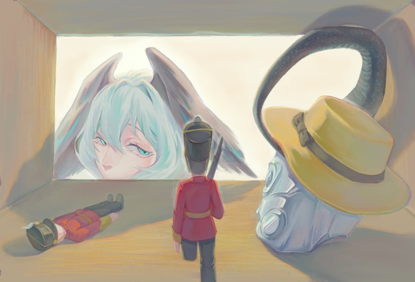 ho'olheyak and tin man (arknights) drawn by weibo_6636859565