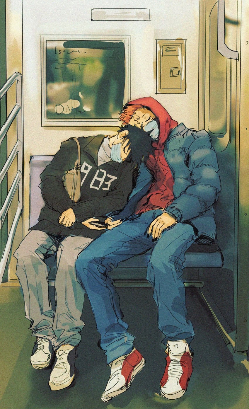 fushiguro megumi and ryoumen sukuna (jujutsu kaisen) drawn by woshihedawei