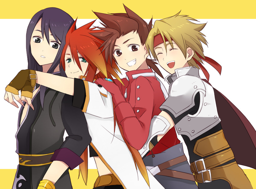 yuri lowell, luke fon fabre, lloyd irving, and cress albane (tales of and 4 more) drawn by yuzuru_(xxelysionxx)