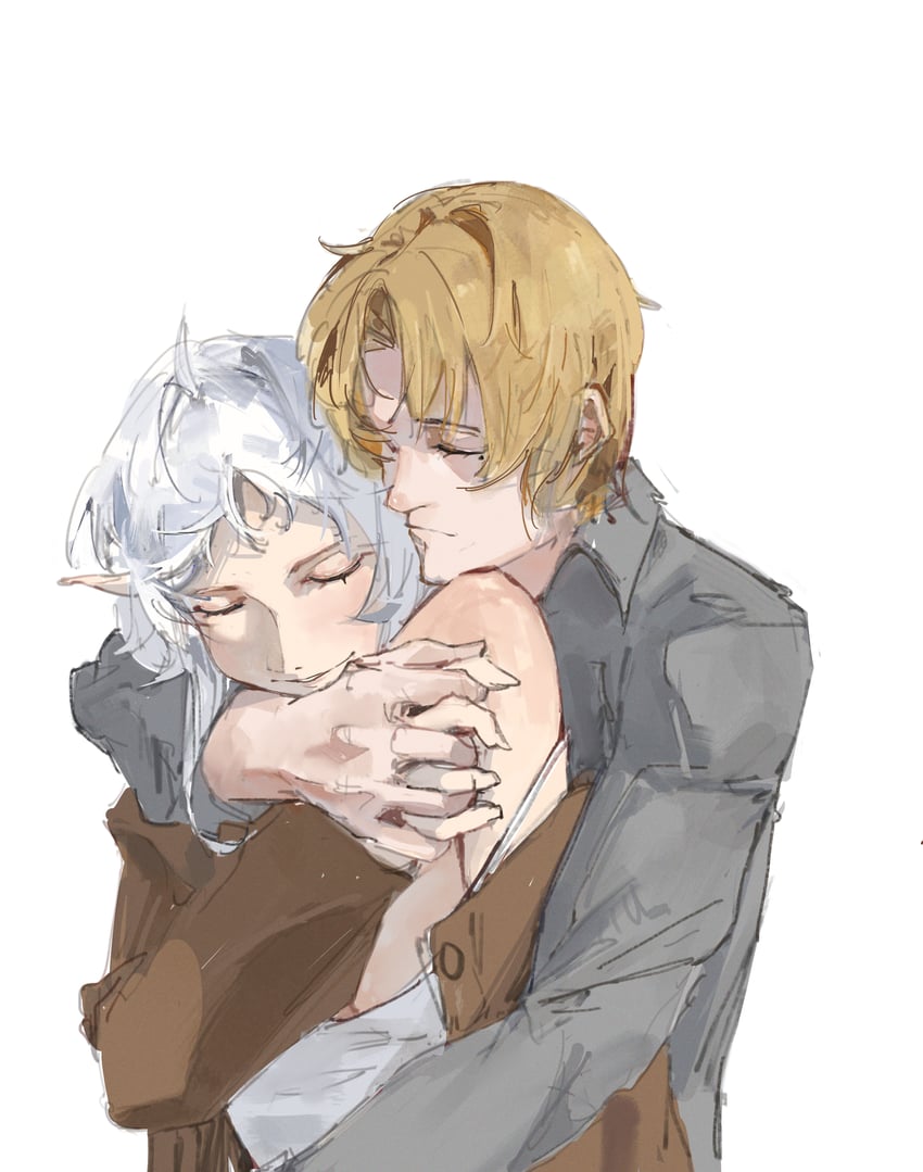 sylphiette and rudeus greyrat (mushoku tensei) drawn by monmon_(sleepymonmon)