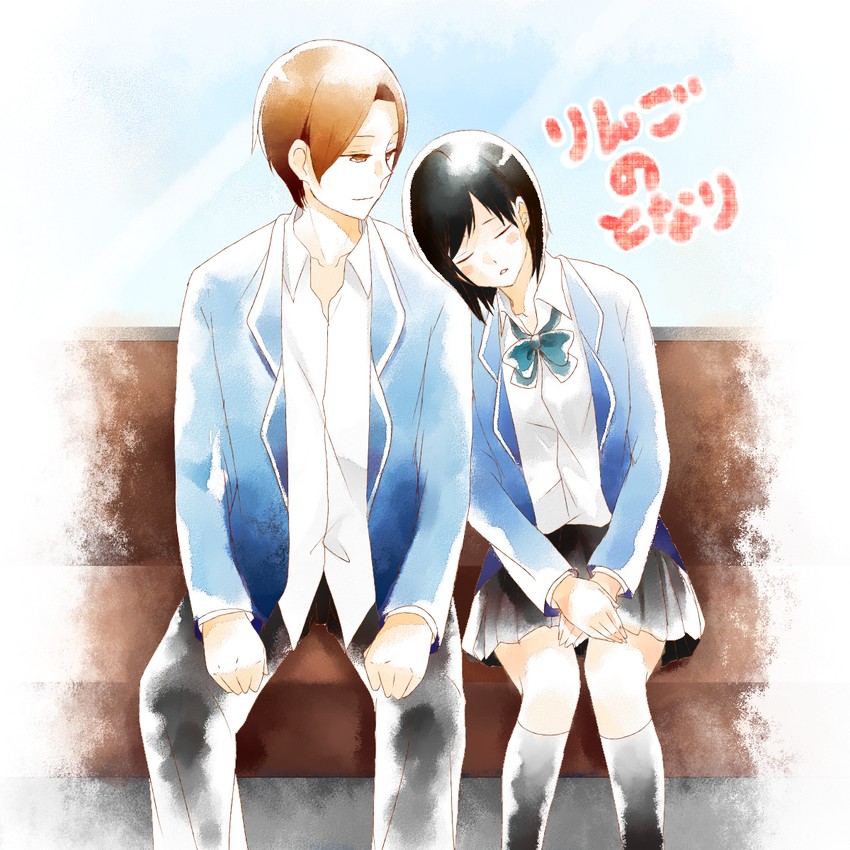 asaba yuuta and takahashi rina (kimi to boku) drawn by yuzuyu010