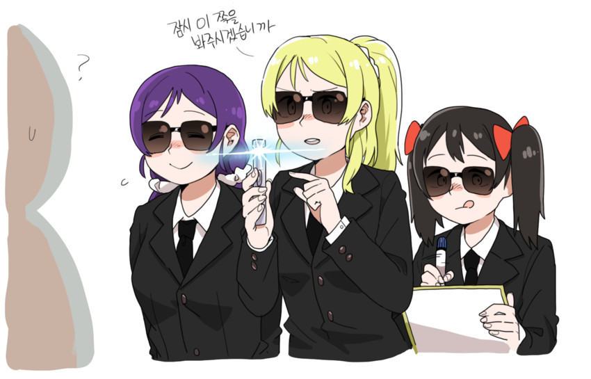 tojo nozomi, yazawa nico, and ayase eli (love live! and 3 more) drawn by anyan_(jooho)