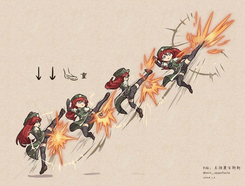 hong meiling and chun-li (touhou and 2 more) drawn by nero_augustus