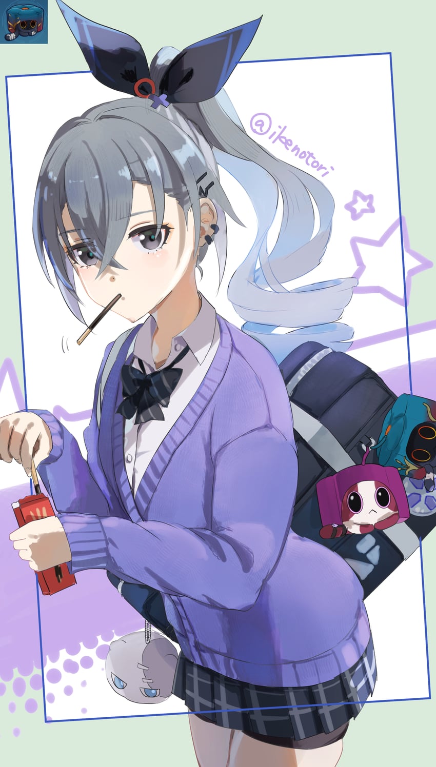 kafka, silver wolf, blade, and wubbaboo (honkai and 1 more) drawn by ikenotori