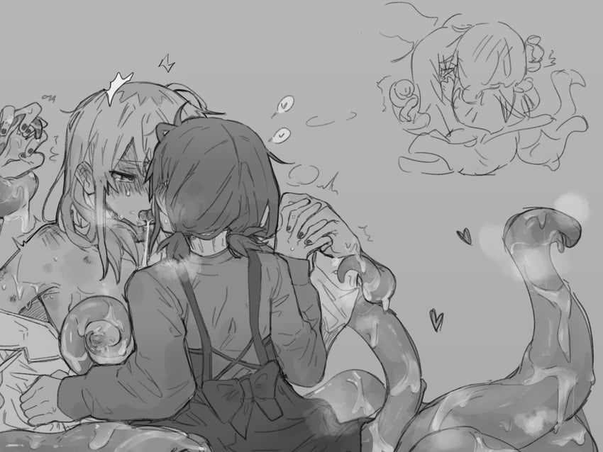 iseri nina and kawaragi momoka (girls band cry) drawn by qjrsss