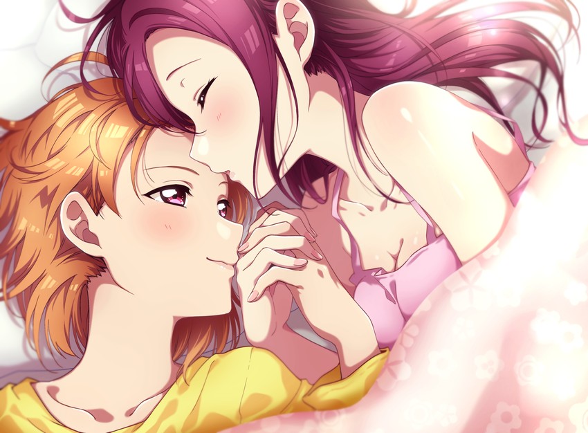 sakurauchi riko and takami chika (love live! and 1 more) drawn by kougi_hiroshi