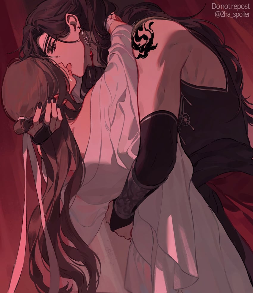 xie lian and hua cheng (tianguan cifu) drawn by galbae