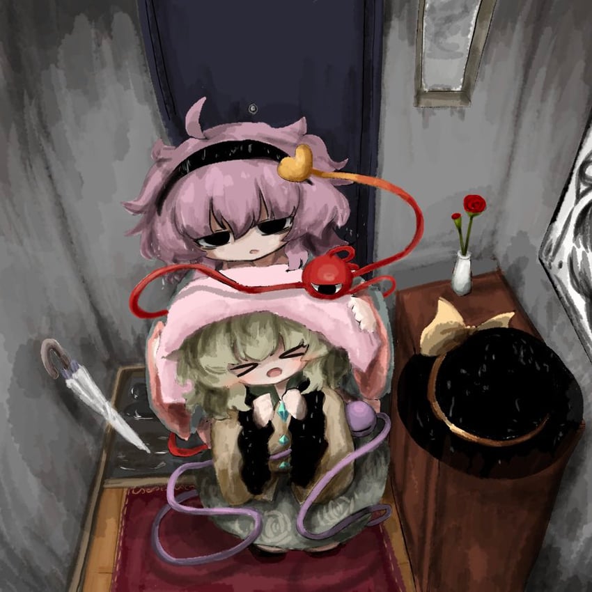 komeiji koishi and komeiji satori (touhou) drawn by heripantomorrow