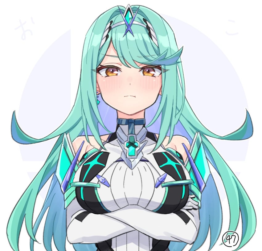mythra (xenoblade chronicles and 2 more) drawn by ssb47810