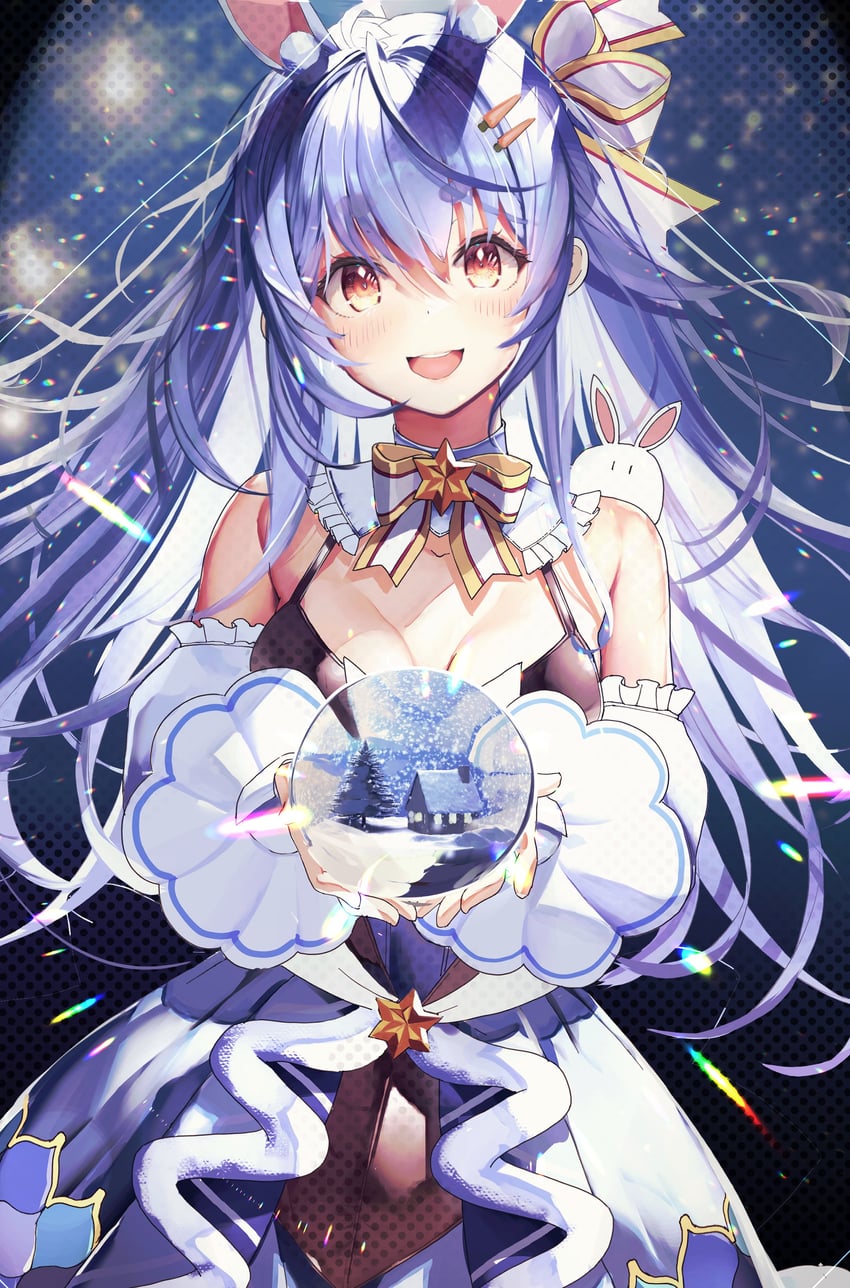 usada pekora and don-chan (hololive) drawn by haruhina_purple