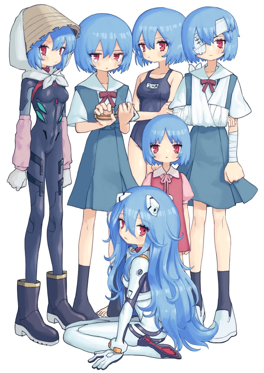 ayanami rei (neon genesis evangelion and 2 more) drawn by kuroba_yotsuha