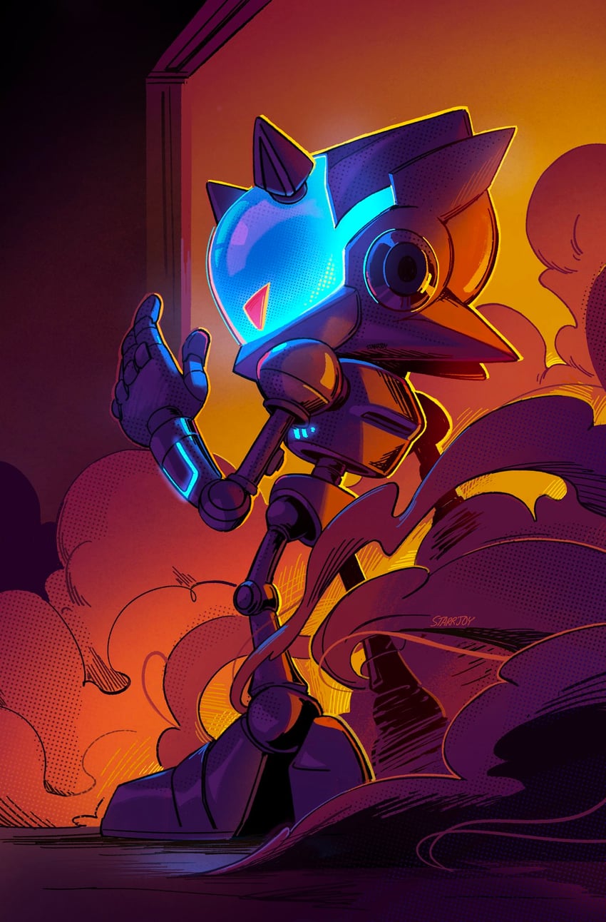 chaos sonic (sonic and 1 more) drawn by starrjoy