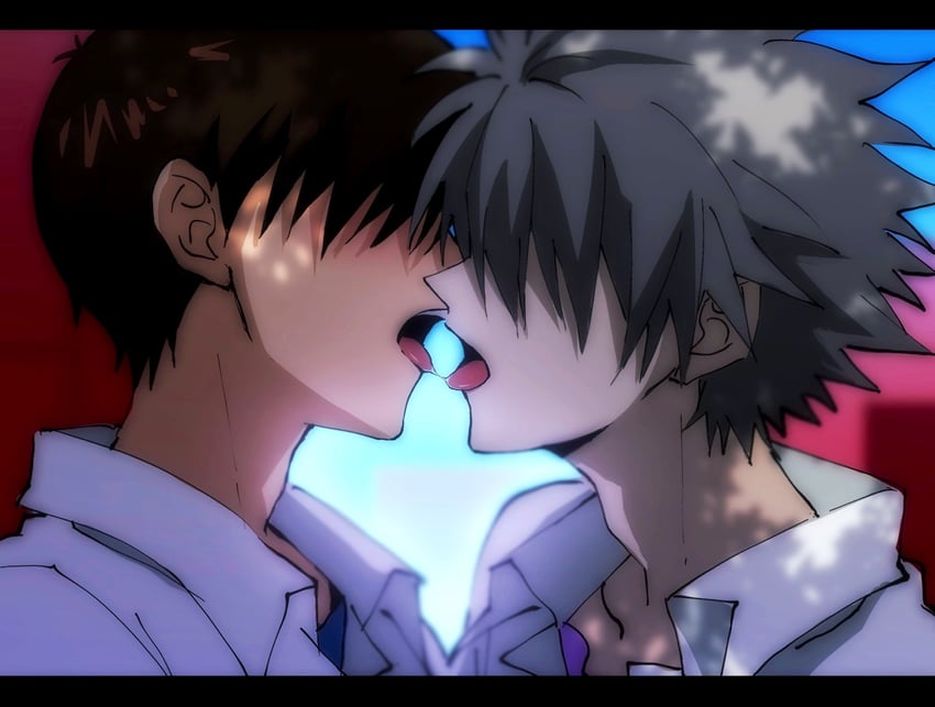 ikari shinji and nagisa kaworu (neon genesis evangelion) drawn by tousok