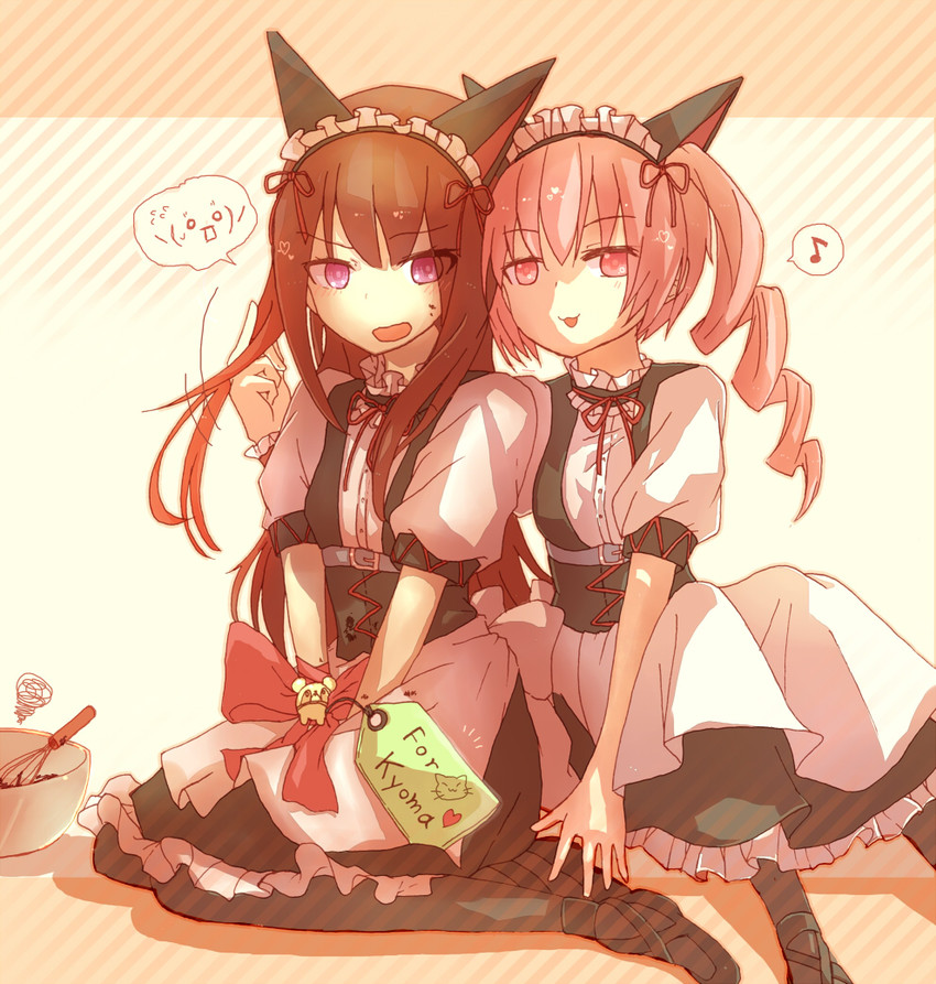 makise kurisu and akiha rumiho (steins;gate) drawn by mochityoko