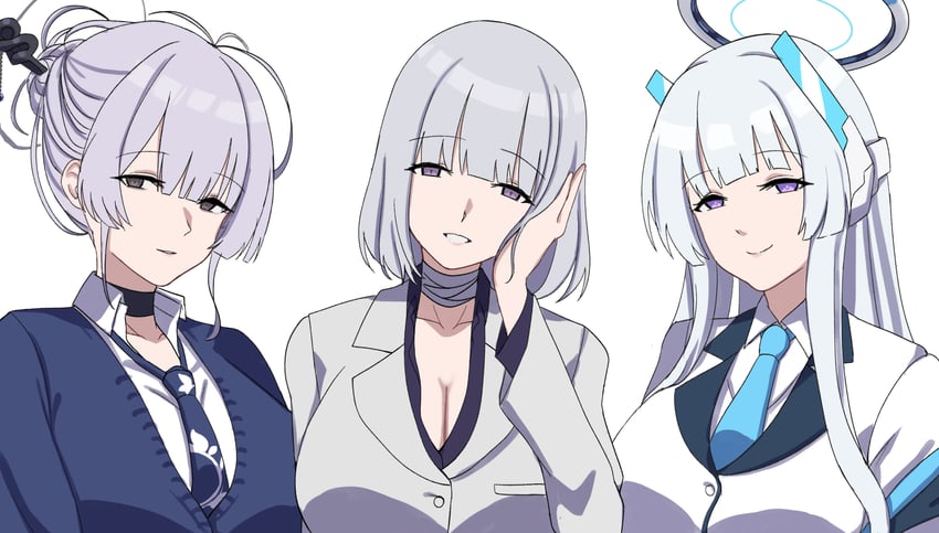 noa, rpk-16, and itokonoue kaoru (blue archive and 2 more) drawn by cyka