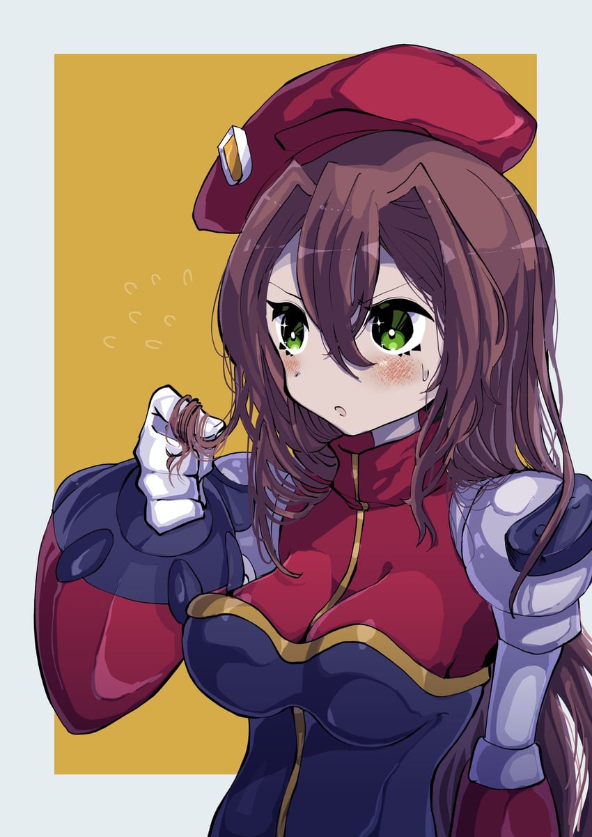 iris (mega man and 2 more) drawn by koshianpancake