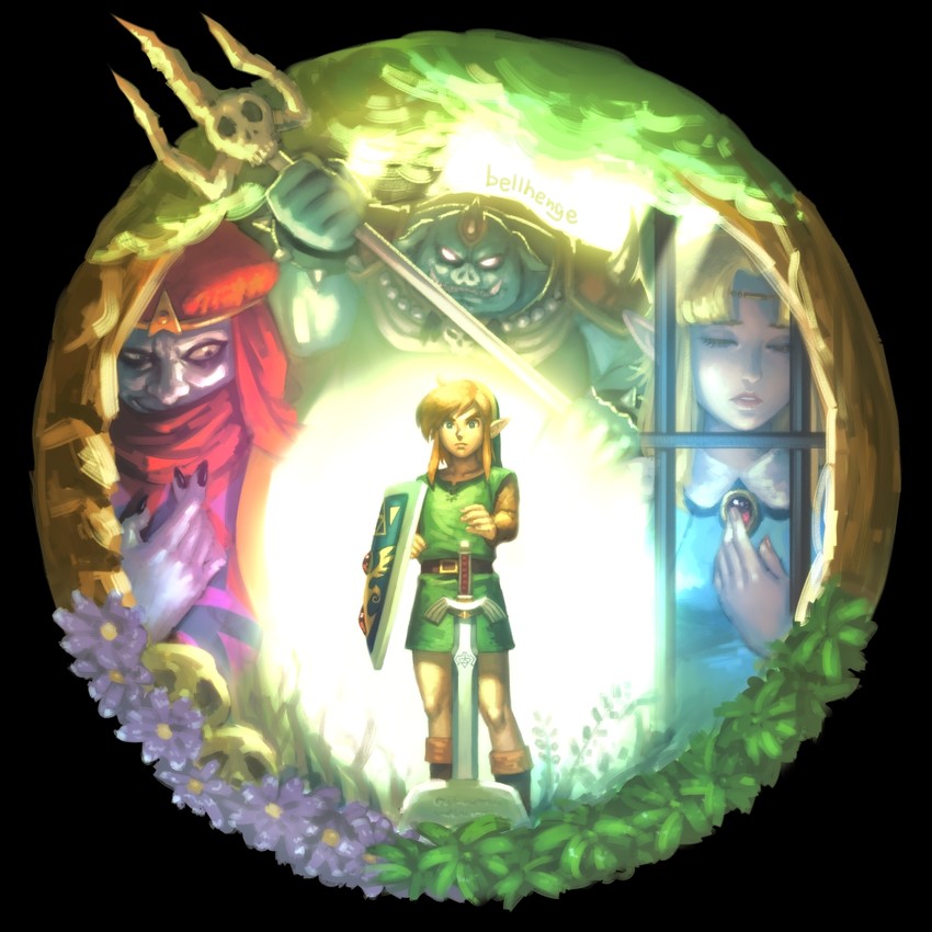 link, princess zelda, ganon, and agahnim (the legend of zelda and 1 more) drawn by bellhenge