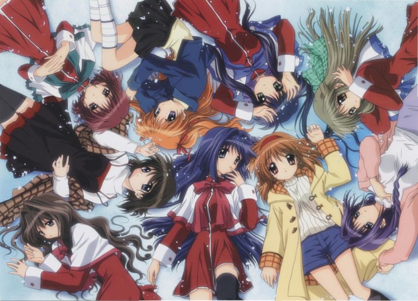 tsukimiya ayu, minase nayuki, minase akiko, sawatari makoto, kawasumi mai, and 4 more (kanon and 1 more) drawn by ikeda_kazumi