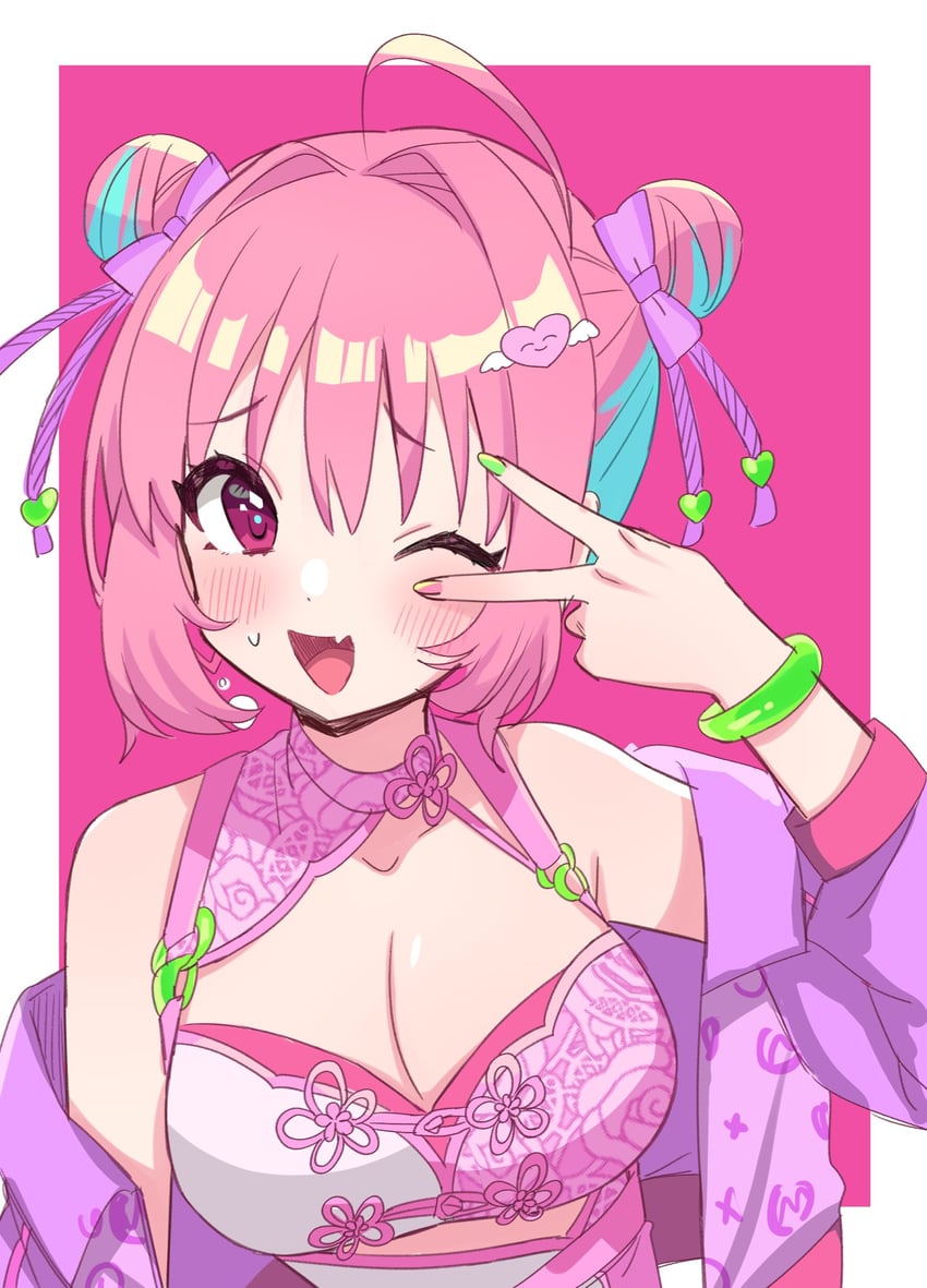 yumemi riamu (idolmaster and 2 more) drawn by sukoyaka_(100hituzi)
