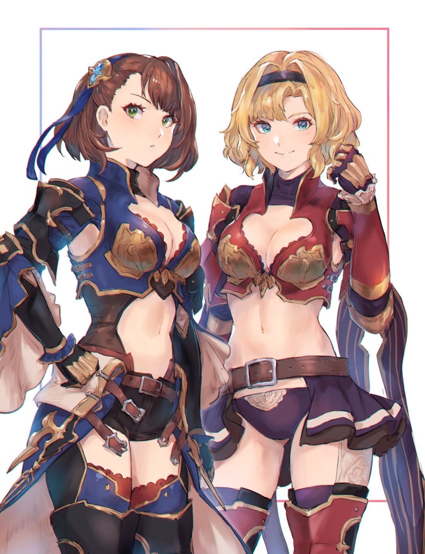 zeta and beatrix (granblue fantasy) drawn by hibana_(hibana_ztlv)