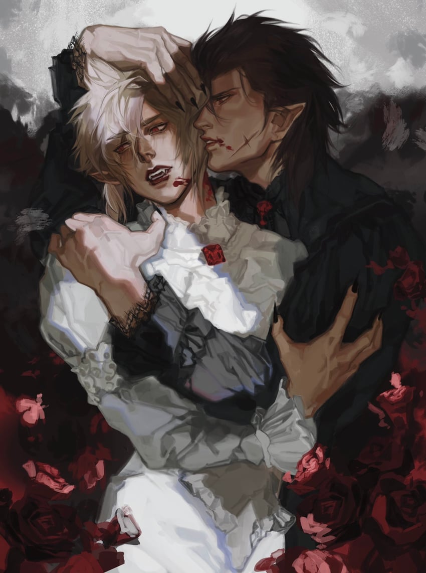cloud strife and zack fair (final fantasy and 2 more) drawn by charluiu