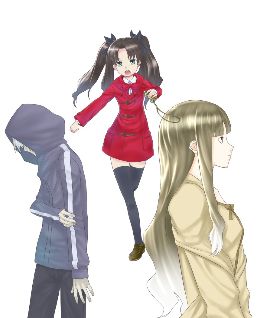 tohsaka rin, matou kariya, and tohsaka aoi (fate and 2 more) drawn by needle_(needlebomb)