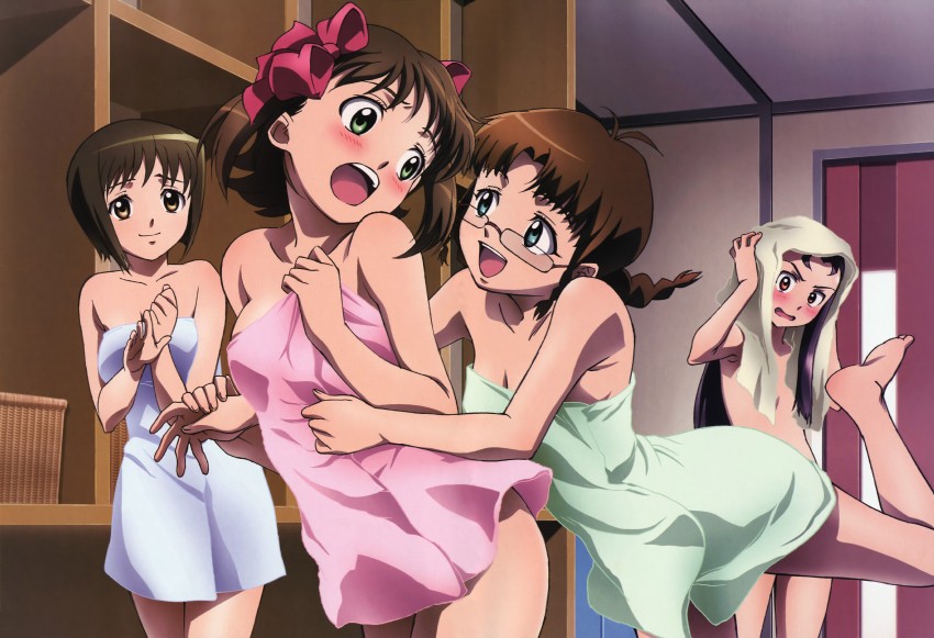 amami haruka, minase iori, hagiwara yukiho, and akizuki ritsuko (idolmaster and 1 more) drawn by takeuchi_hiroshi