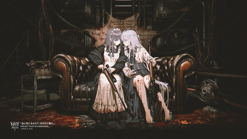 meguro roudoku and igarashi sophia (original) drawn by yurika-r