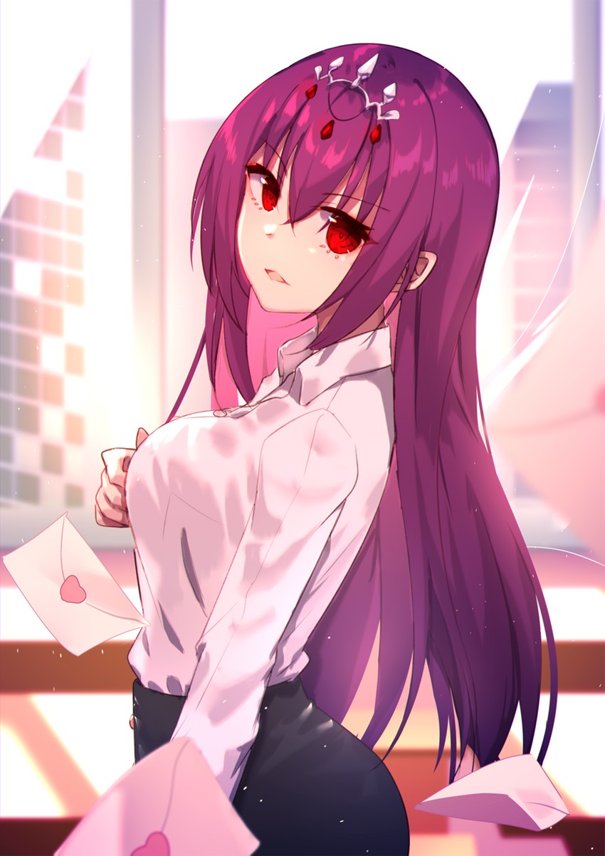 scathach and scathach skadi (fate and 1 more) drawn by mo_(pixiv9929995)