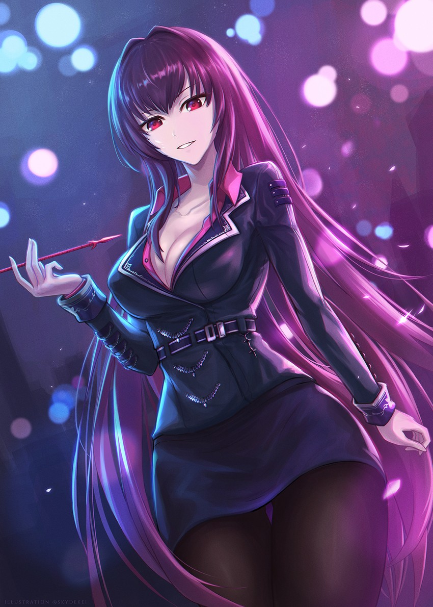 scathach (fate and 1 more) drawn by skyde_kei