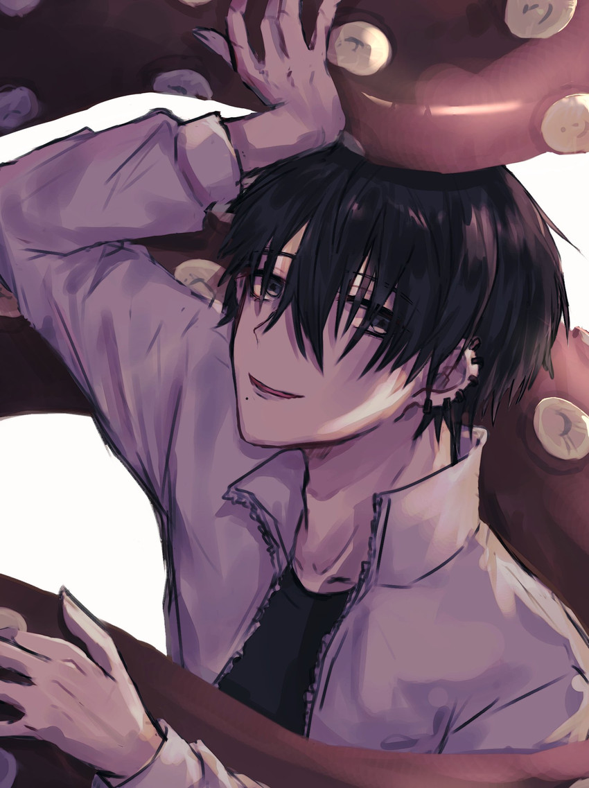 yoshida hirofumi and octopus devil (chainsaw man) drawn by tanuyama