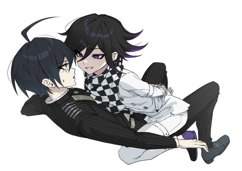 oma kokichi and saihara shuichi (danganronpa and 1 more) drawn by ttegi_(ddeck_dg)