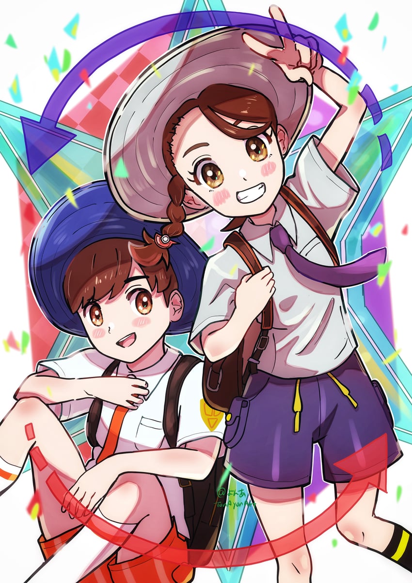 juliana and florian (pokemon and 1 more) drawn by sheyona