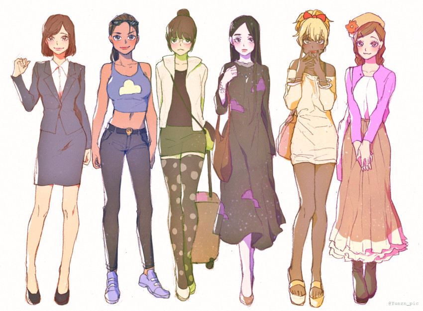 jyushiko, ichiko, todoko, choroko, karako, and 1 more (osomatsu and 1 more) drawn by yunzn_(yje6344)