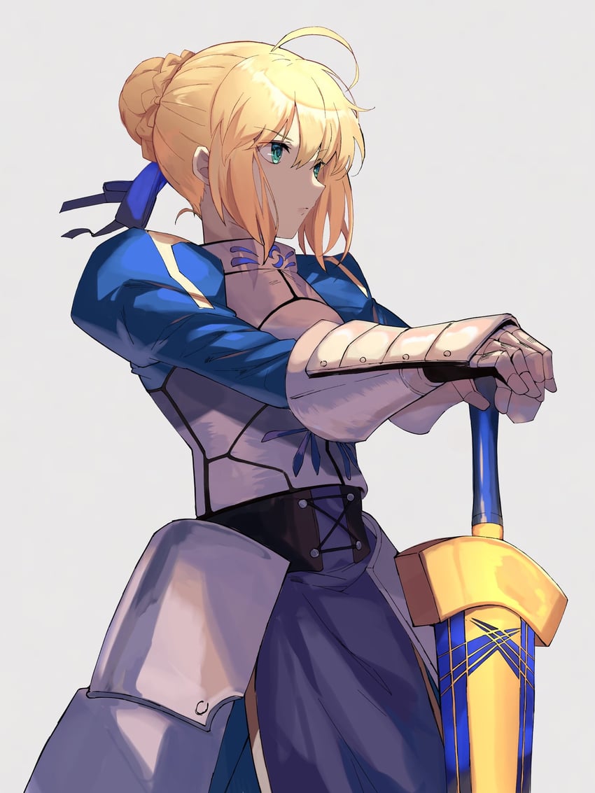 artoria pendragon and saber (fate and 1 more) drawn by kamigokuin