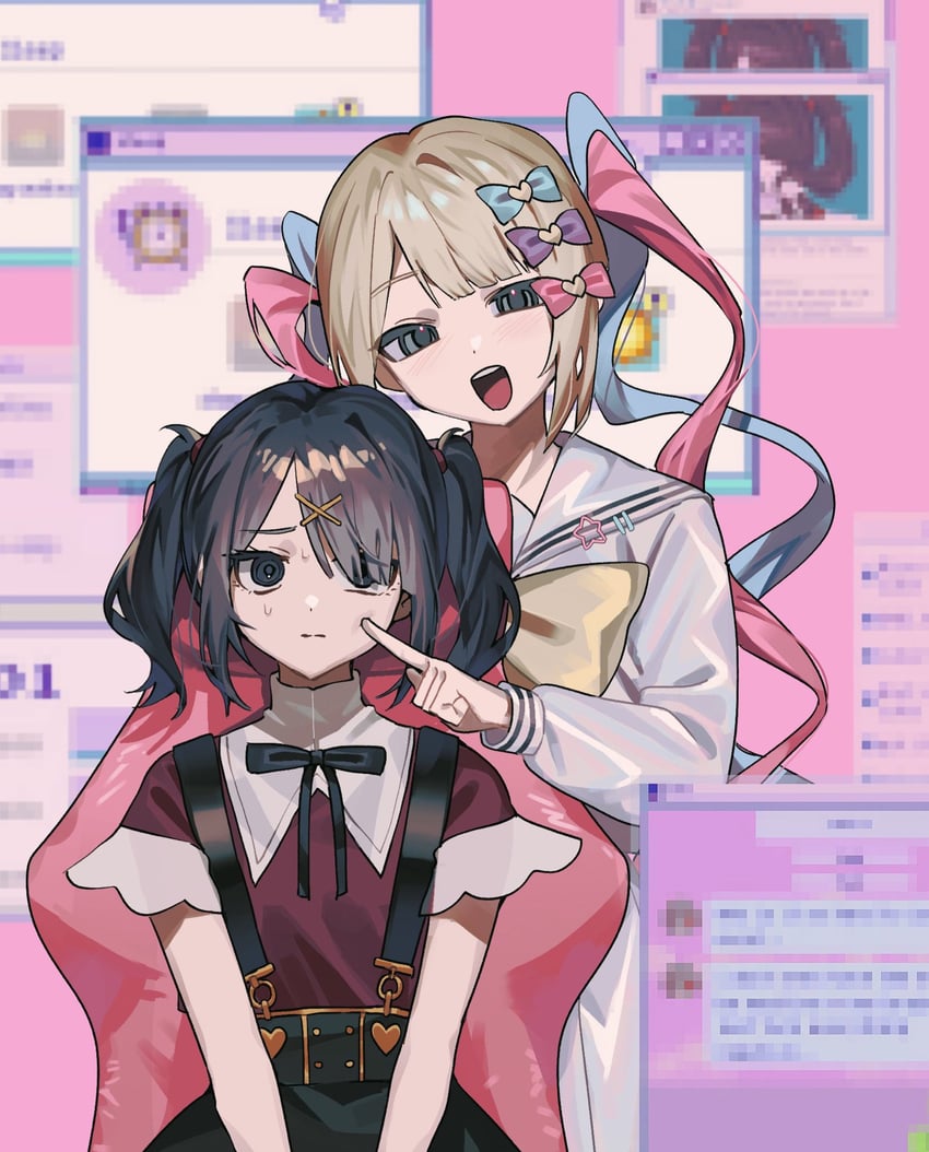 chouzetsusaikawa tenshi-chan and ame-chan (needy girl overdose) drawn by ham3ter