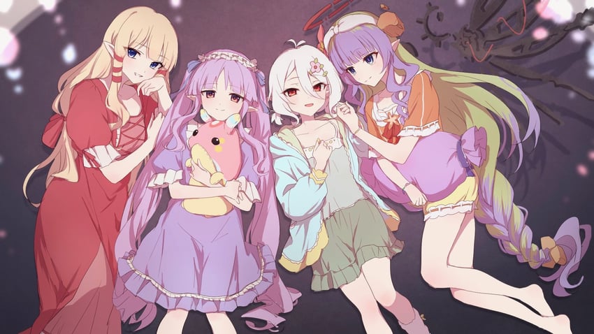 kokkoro, saren, kyoka, and ameth (princess connect!) drawn by toi_(4for_smkt)