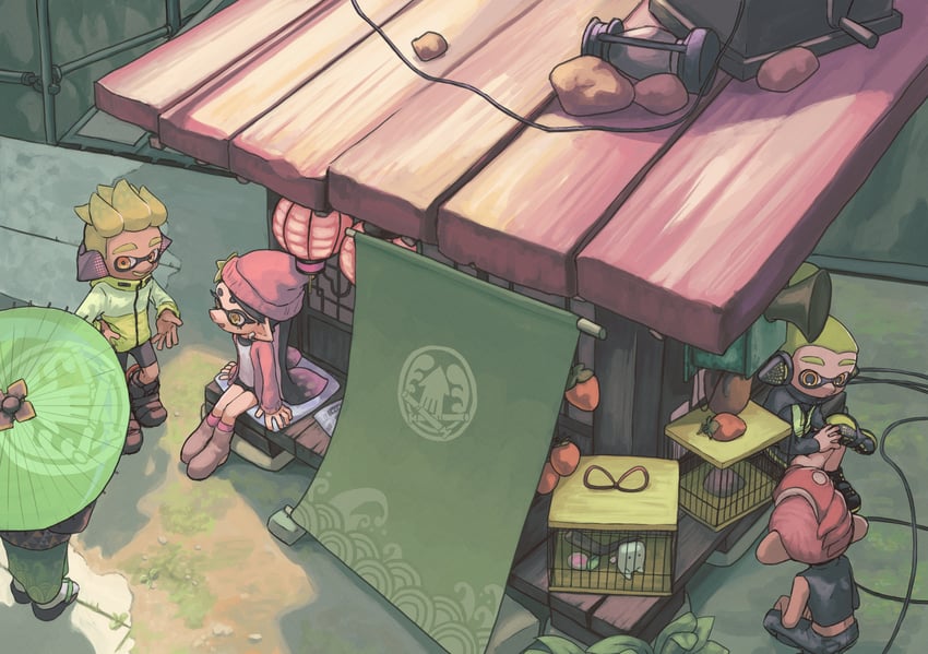 callie, marie, agent 8, agent 3, and agent 4 (splatoon and 1 more) drawn by kotarou_(kotakota_ee)
