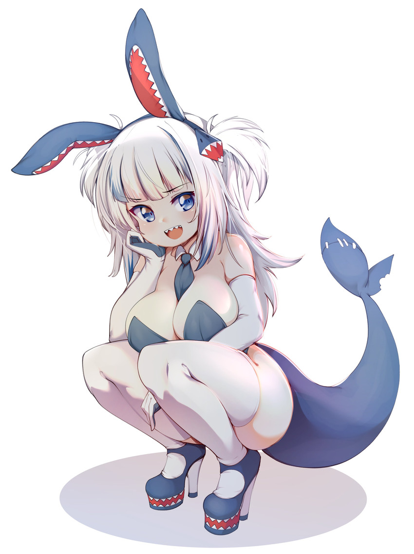 gawr gura (hololive and 1 more) drawn by slugbox