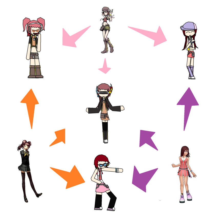 kujikawa rise, kairi, misaki shiki, and eri (persona and 4 more) drawn by pmiller1