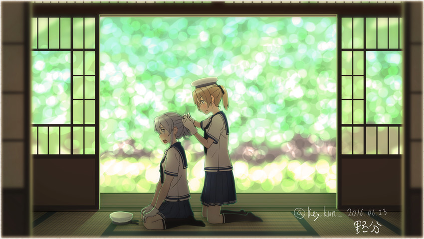 maikaze and nowaki (kantai collection) drawn by key_kun