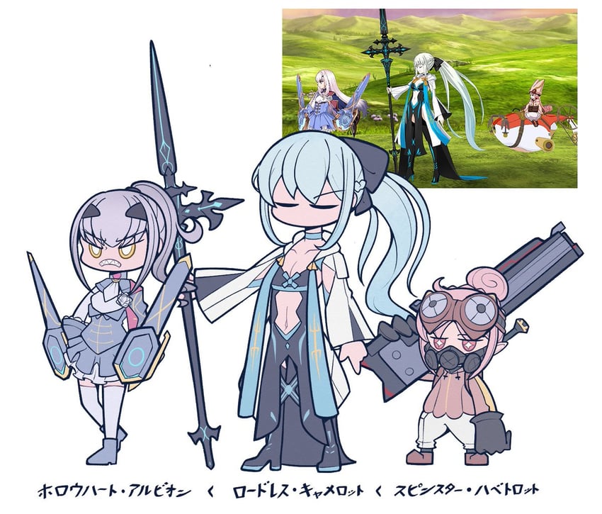 morgan le fay, melusine, and habetrot (fate and 1 more) drawn by ichigo_berry