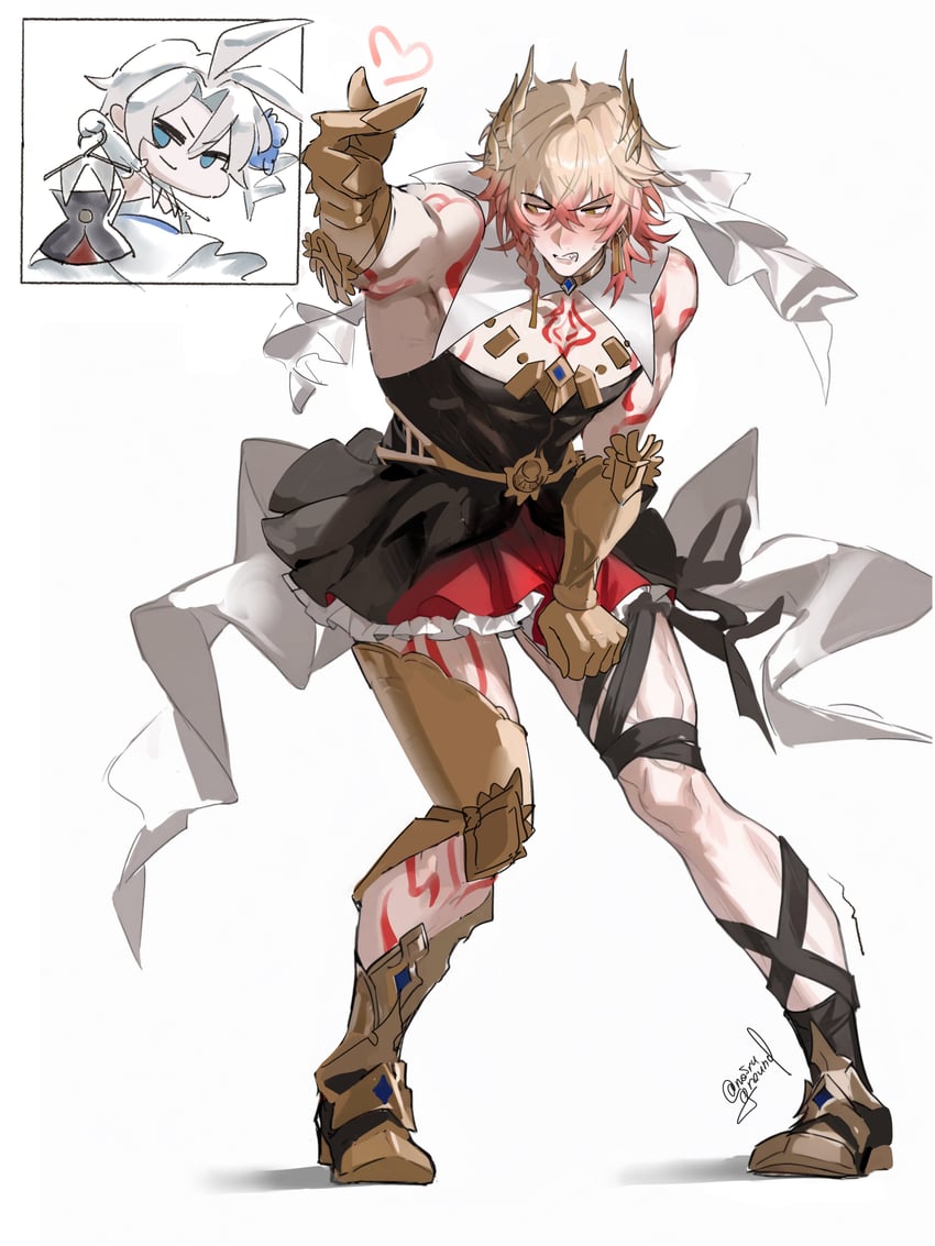 phainon and mydei (honkai and 1 more) drawn by noiruground