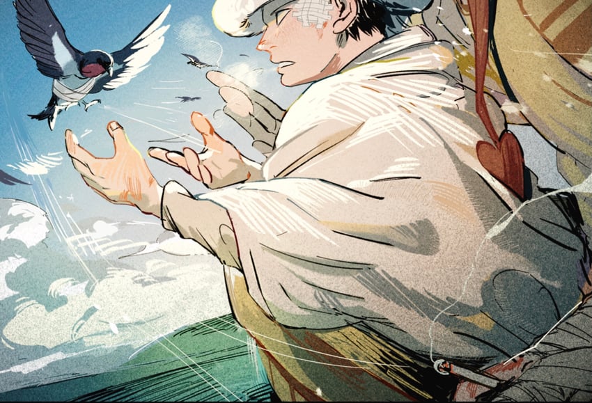 trafalgar law and donquixote rocinante (one piece) drawn by santagawa