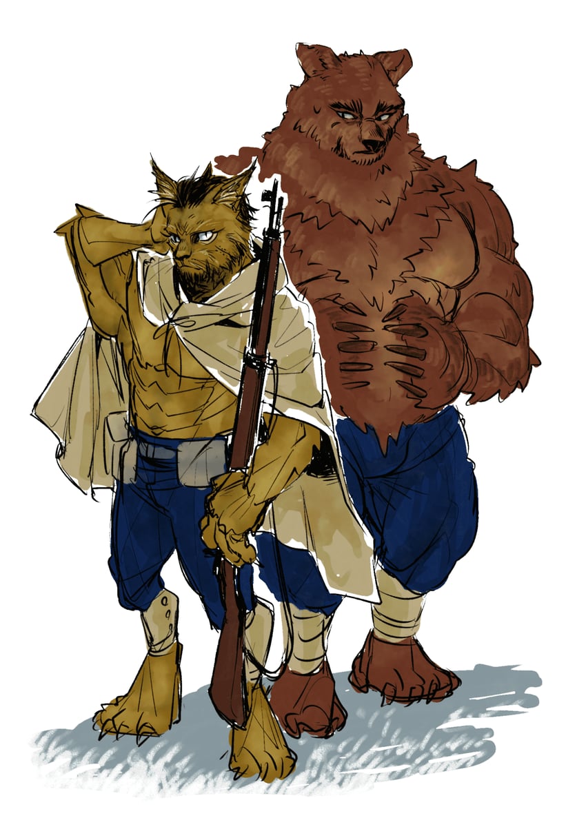 ogata hyakunosuke and tanigaki genjirou (golden kamuy) drawn by kasuke_(li_tgknk)